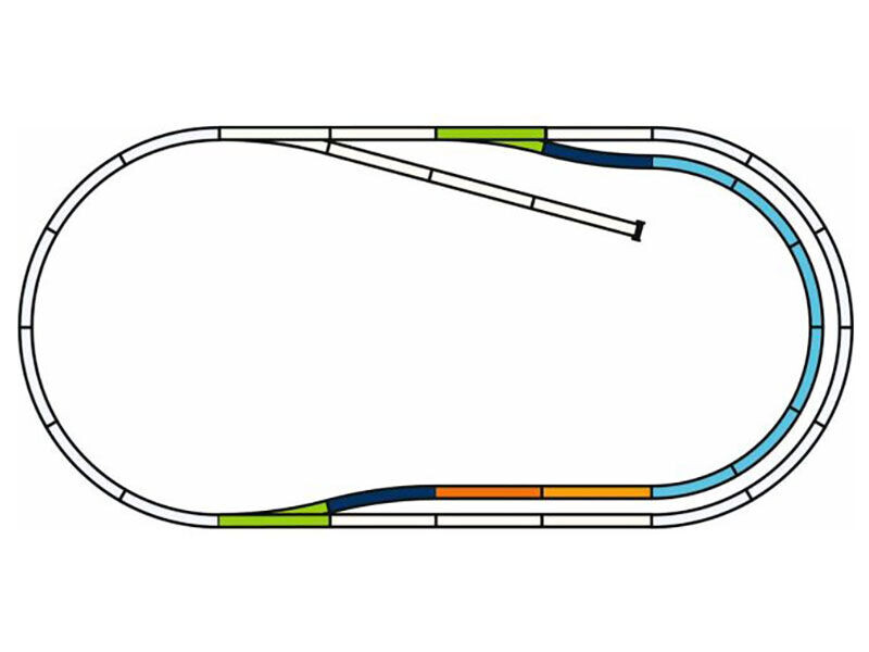 Piko Sada kolejí C (paralelní trať) s podložím 